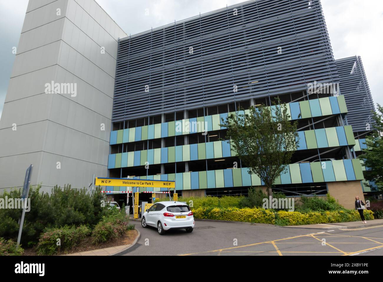Parcheggio dell'ospedale Addenbrookes 1 ingresso Foto Stock