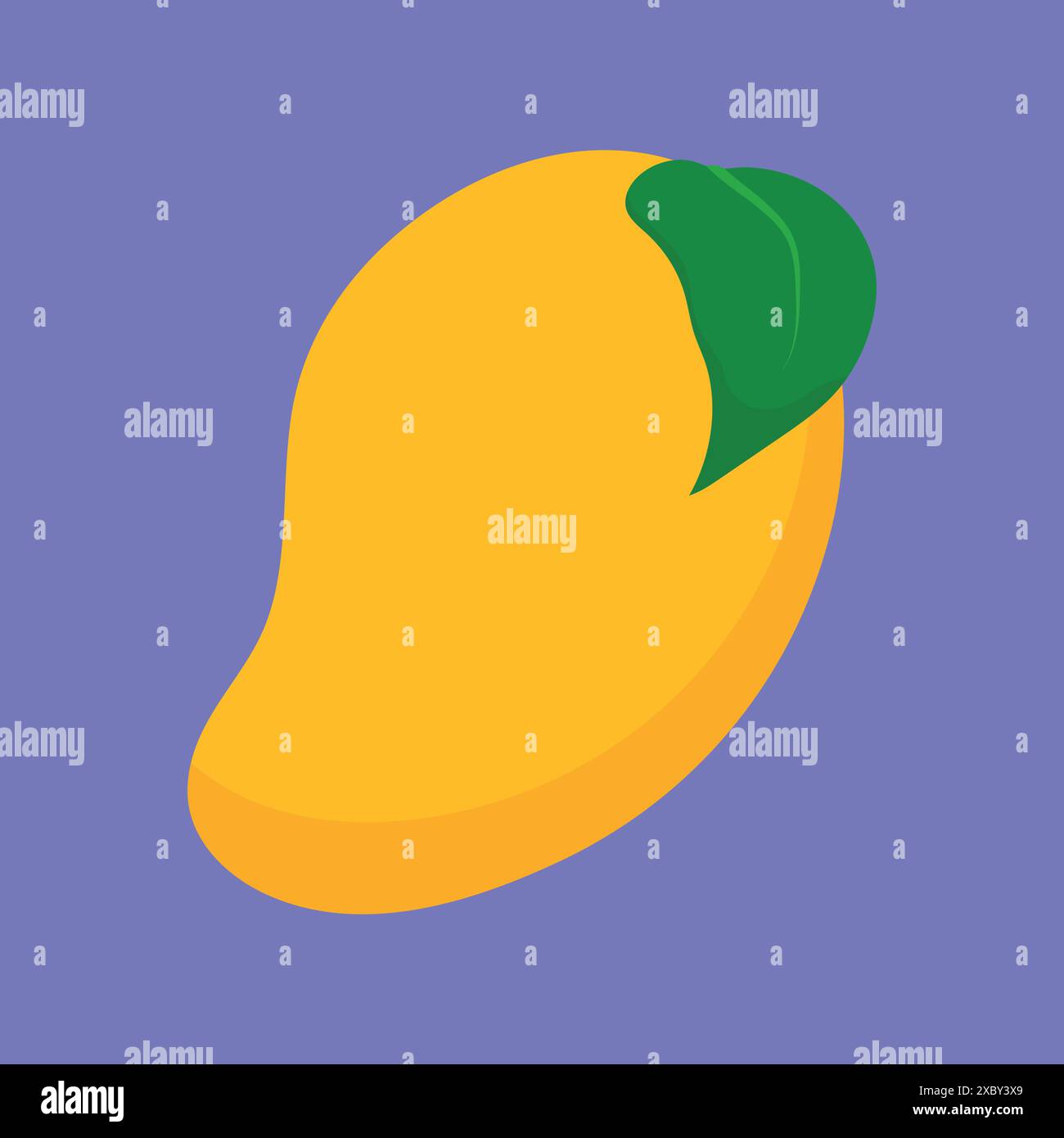 Illustrazione dell'icona Fresh Mango Vector Mango Fruit. Vettoriale di mango Illustrazione Vettoriale