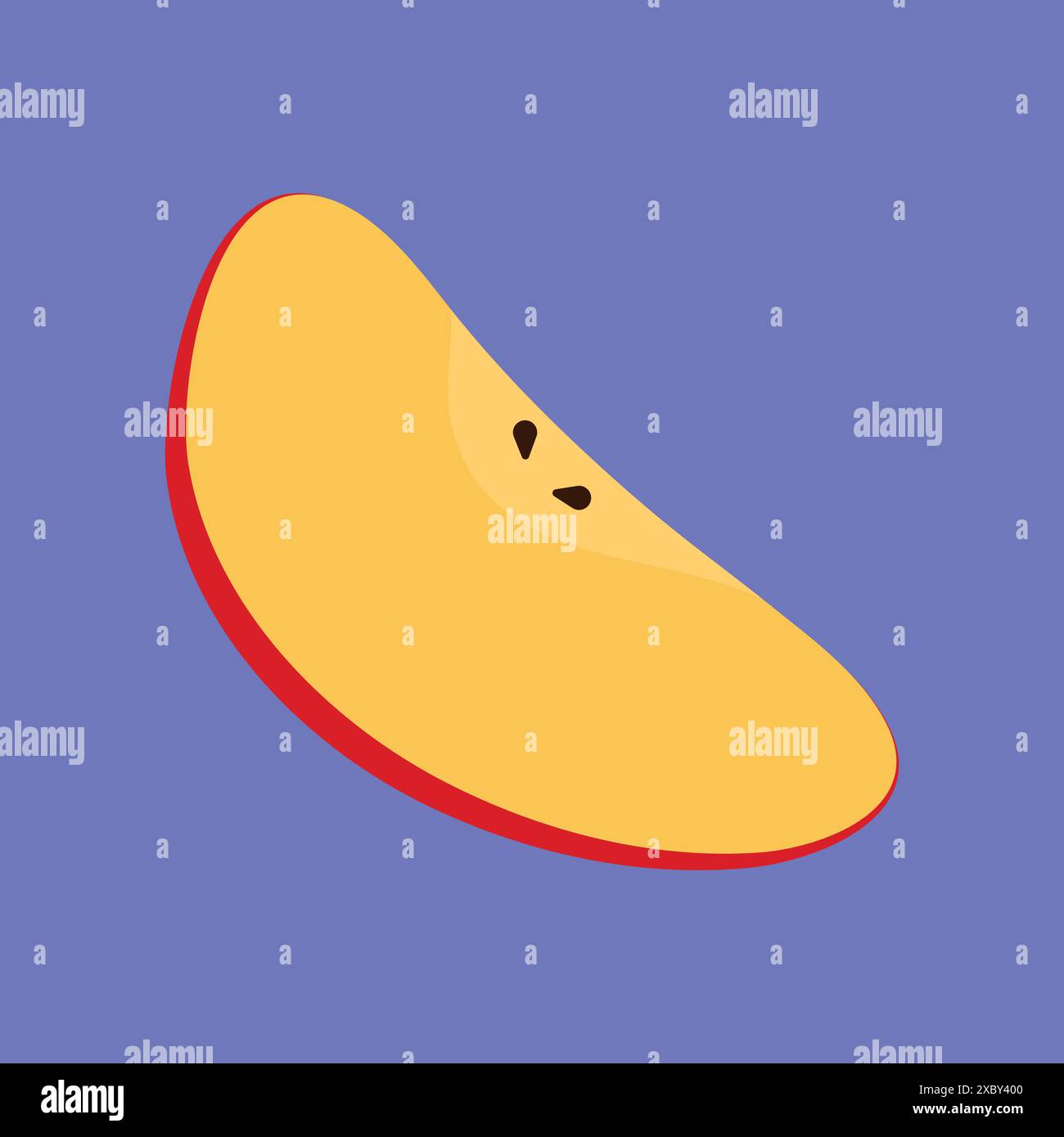Vettore icona sezione Apple. Illustrazione del vettore di frutta di mela. Fetta di mela alla frutta Illustrazione Vettoriale