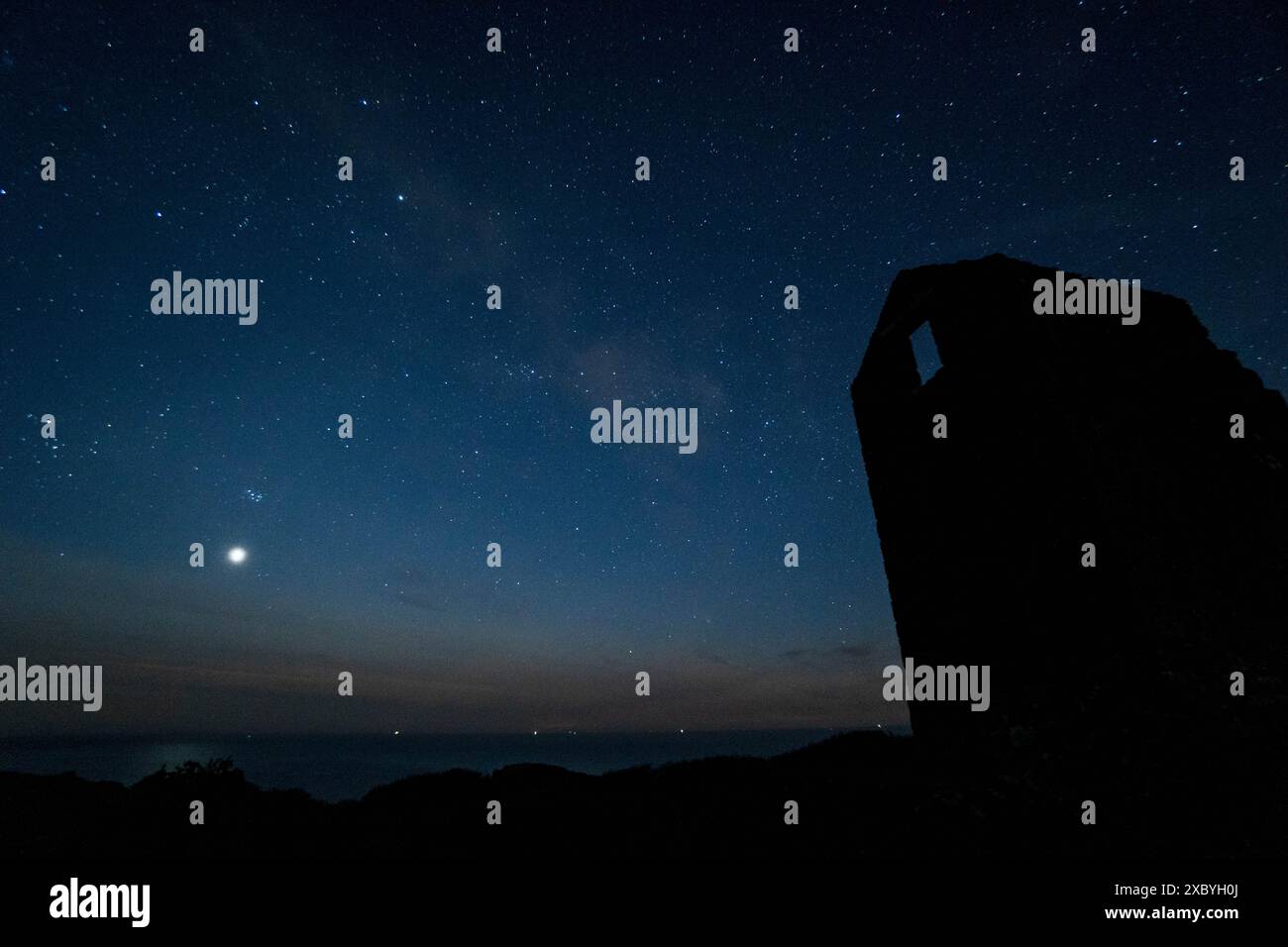 Stelle a Carn Galver Engine House, Cornovaglia, Regno Unito Foto Stock