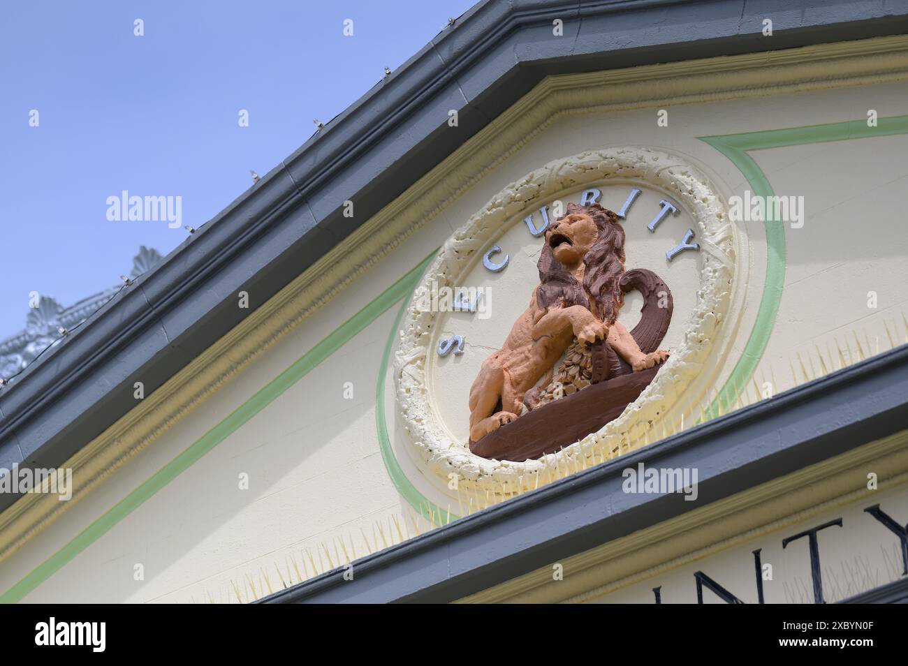 Lo storico edificio della Nevada County Bank, Green Valley CALIFORNIA Foto Stock