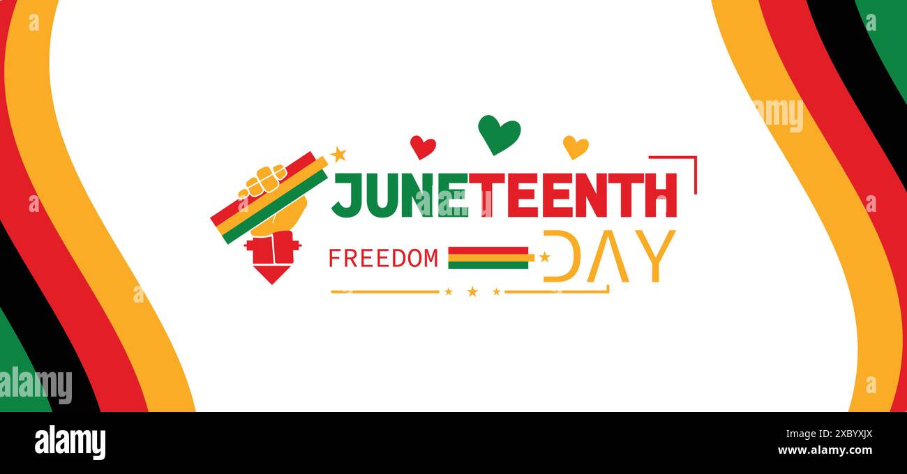 Juneteenth Aesthetics abbraccia attraverso il design Illustrazione Vettoriale