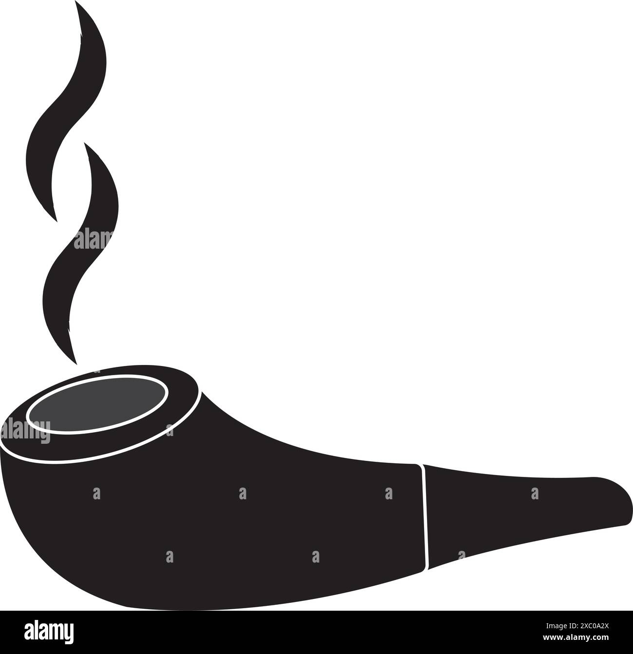 disegno dell'illustrazione vettoriale dell'icona del tubo di fumo Illustrazione Vettoriale