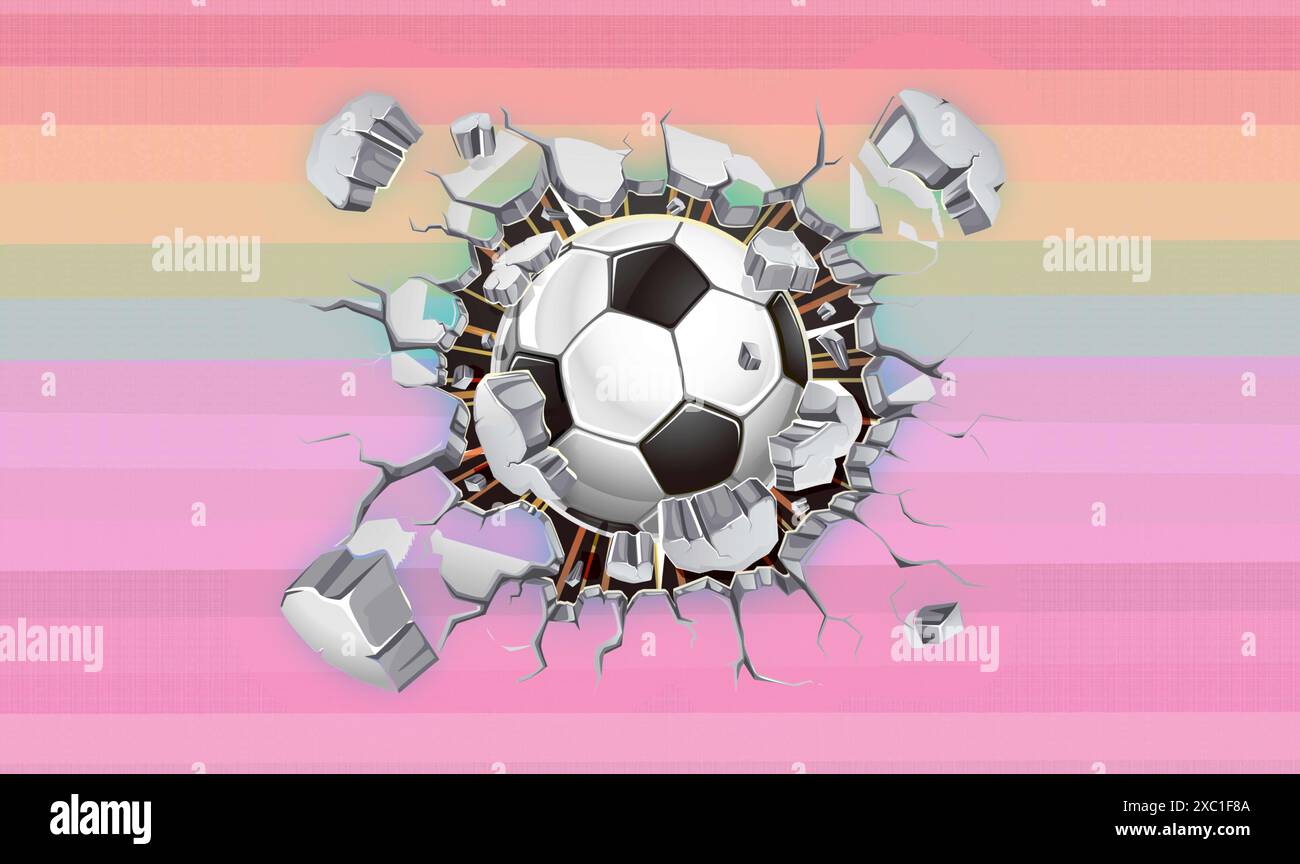 Decorazioni per pareti da calcio per bambini Illustrazione Vettoriale