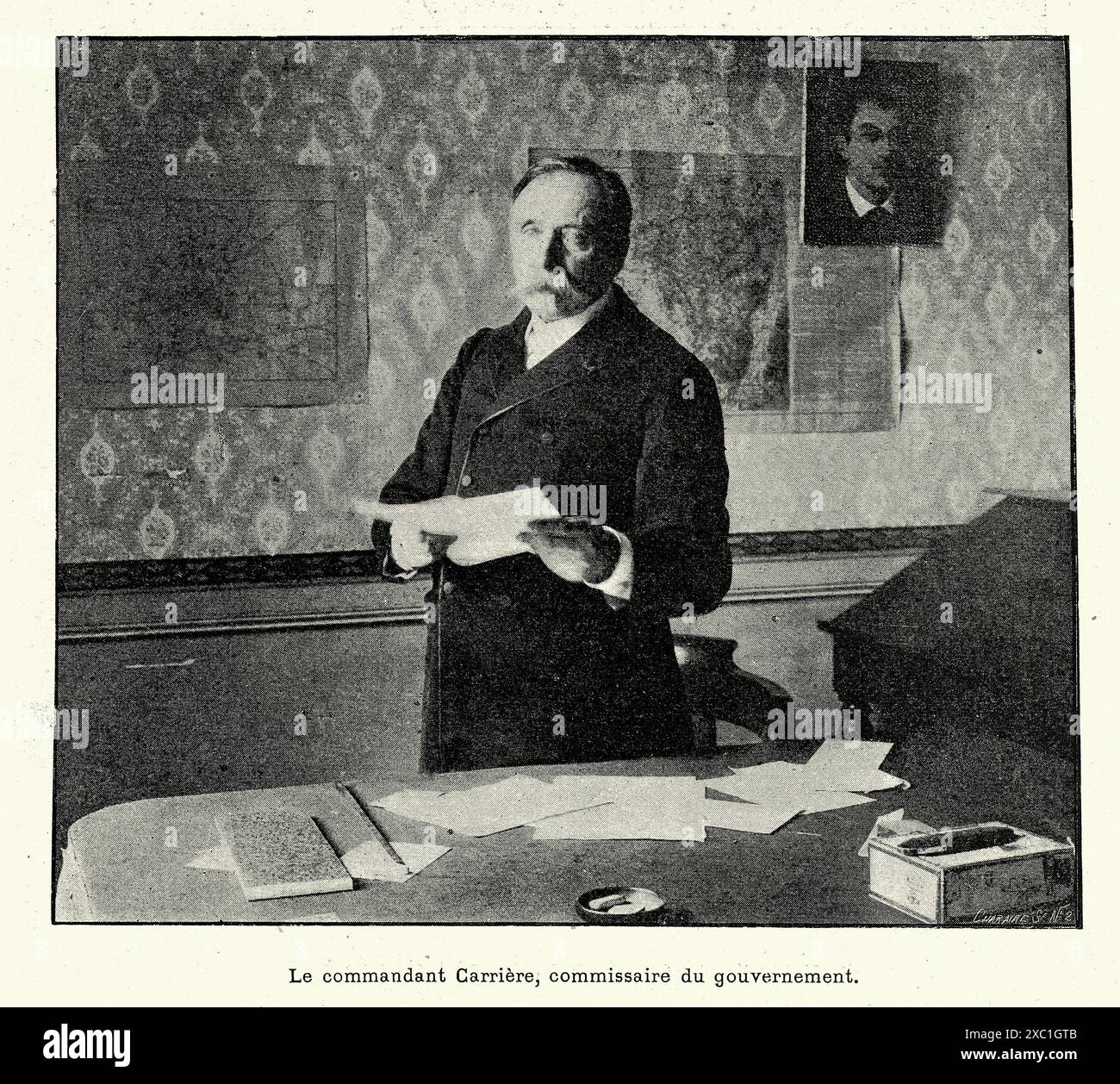 Louis Norbert Carrière un ufficiale di giustizia militare francese coinvolto nell'affare Dreyfus, 1899 Foto Stock