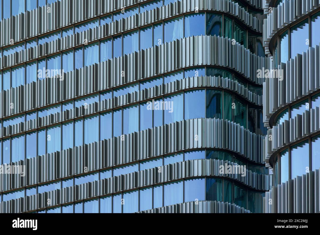 Dettaglio della facciata del Niagara Building dell'Università di Malmö, Svezia. Foto Stock