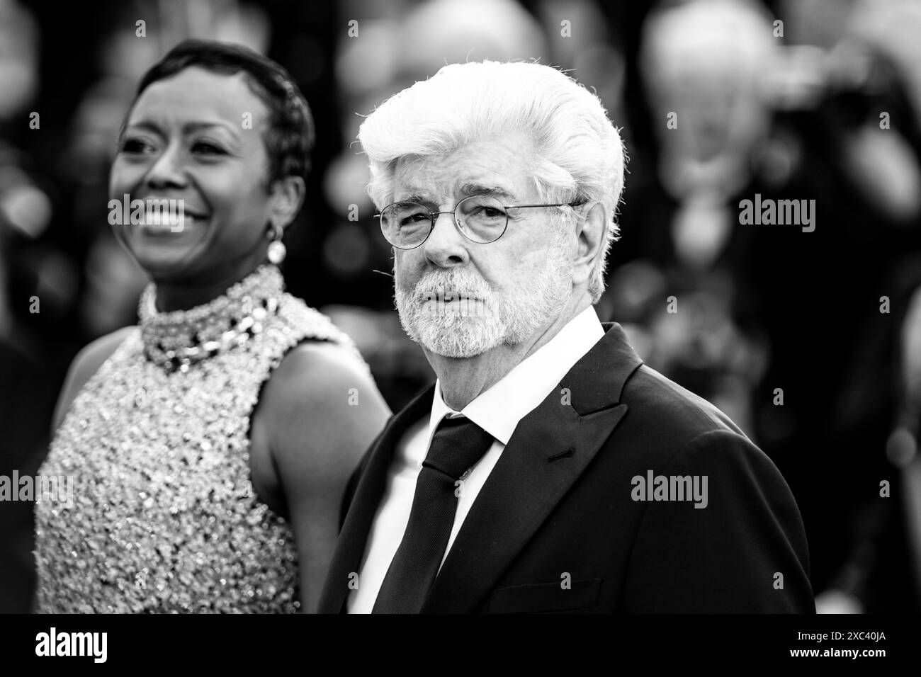 CANNES, FRANCIA - 23 MAGGIO: George Lucas partecipa al Red carpet della cerimonia di chiusura al Festival de Cannes 2024, a Cannes, Francia (foto di Gio Foto Stock