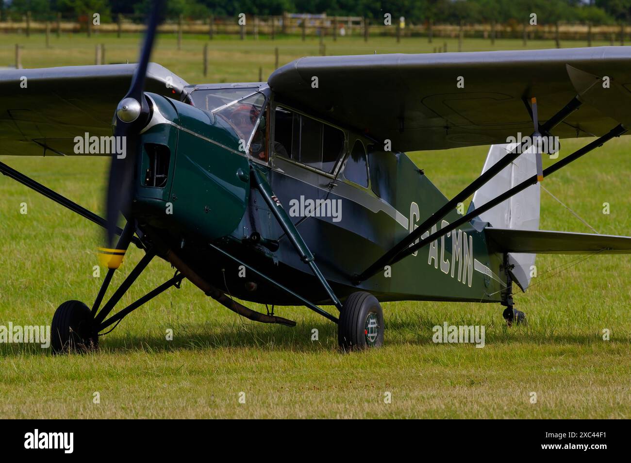 De Havilland, DH 85, Leopard Moth, Shuttleworth Air display, Old Warden, Biggleswade, Bedfordshire. Foto Stock