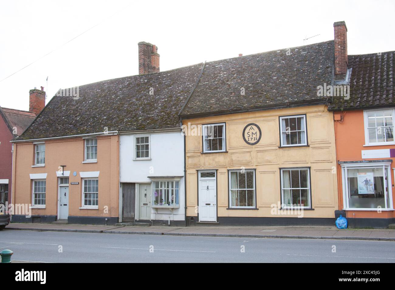 Vista sul mercato di Needham, Mid Suffolk nel Regno Unito Foto Stock