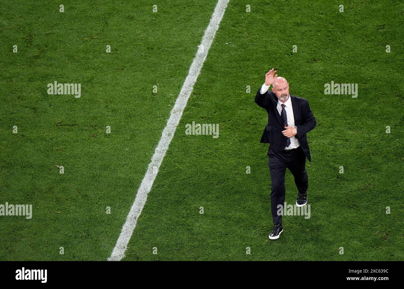 L'allenatore scozzese Steve Clarke dopo la partita UEFA Euro 2024 del gruppo A alla Munich Football Arena di Monaco, Germania. Data foto: Venerdì 14 giugno 2024. Foto Stock