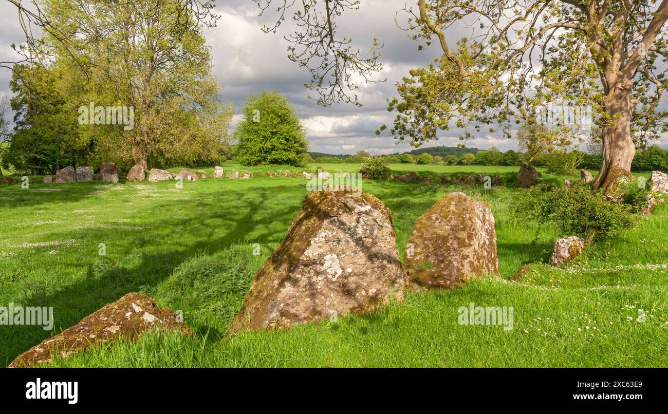 L'Irlanda County Limerick Lough Gur Grange cerchio di pietra più grandi e più belli in Irlanda Foto Stock