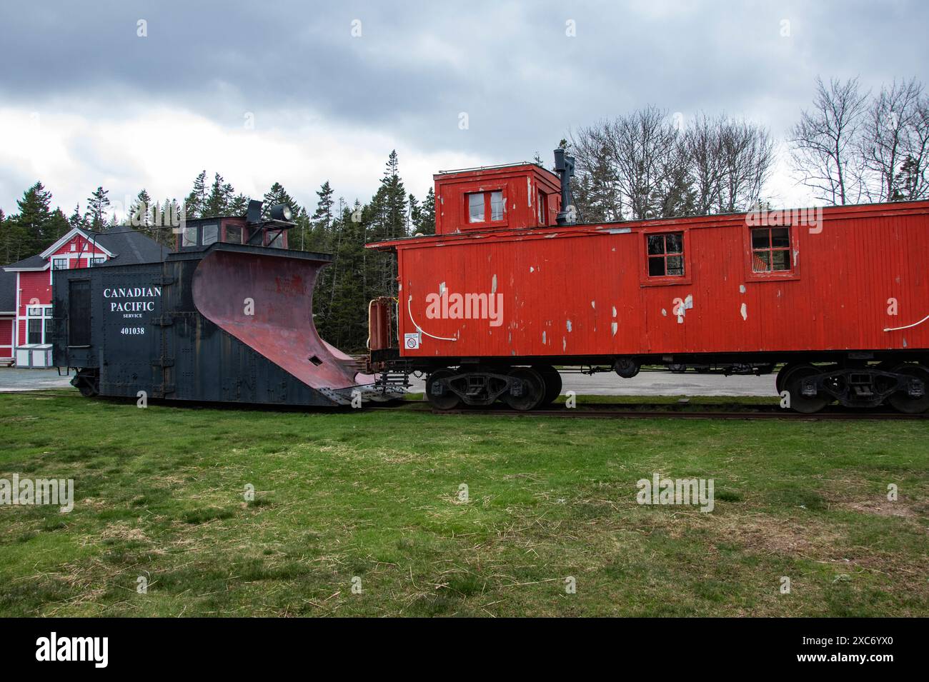 Esposizione di automotrici CP a Smiths Settlement, nuova Scozia, Canada Foto Stock