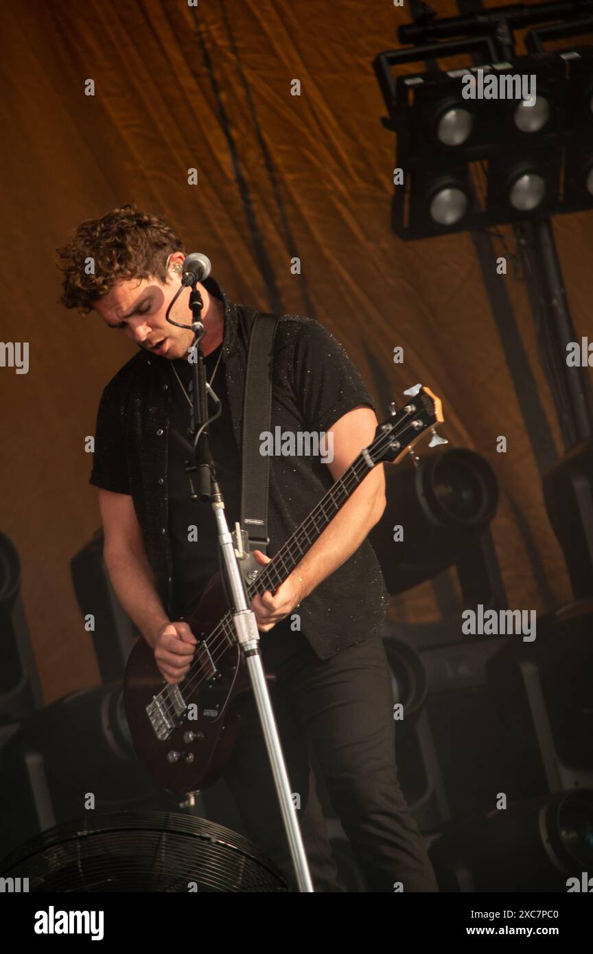 Donington, Regno Unito. 13 giugno 2024. Royal Blood Play Main Stage al Download festival. Cristina Massei/Alamy notizie in diretta Foto Stock