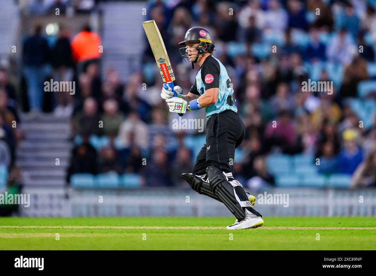 LONDRA, REGNO UNITO. 14 giugno, 24. Ollie Pope del Surrey Cricket Club (capitano) in azione durante Surrey vs Gloucestershire - Vitality Blast al Kia Oval venerdì 14 giugno 2024 a LONDRA INGHILTERRA. Crediti: Taka Wu/Alamy Live News Foto Stock