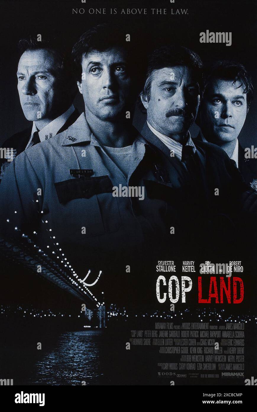 Poster della Cop Land Harvey Keitel, Sylvester Stallone, Robert De Niro e Ray Liotta Foto Stock