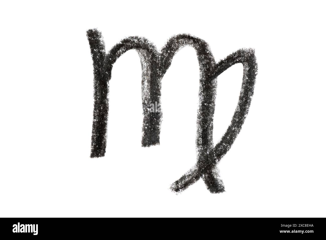 Un segno zodiacale Virgo disegnato a mano Foto Stock