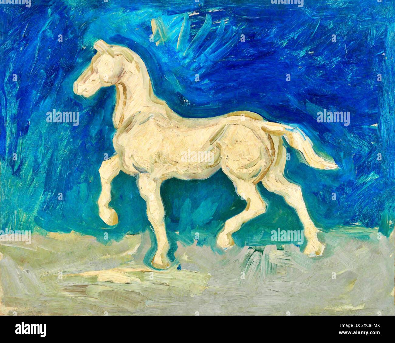 Cavallo, 1886 (Pittura) artista Gogh, Vincent van (1853-90) olandese. Illustrazione Vettoriale