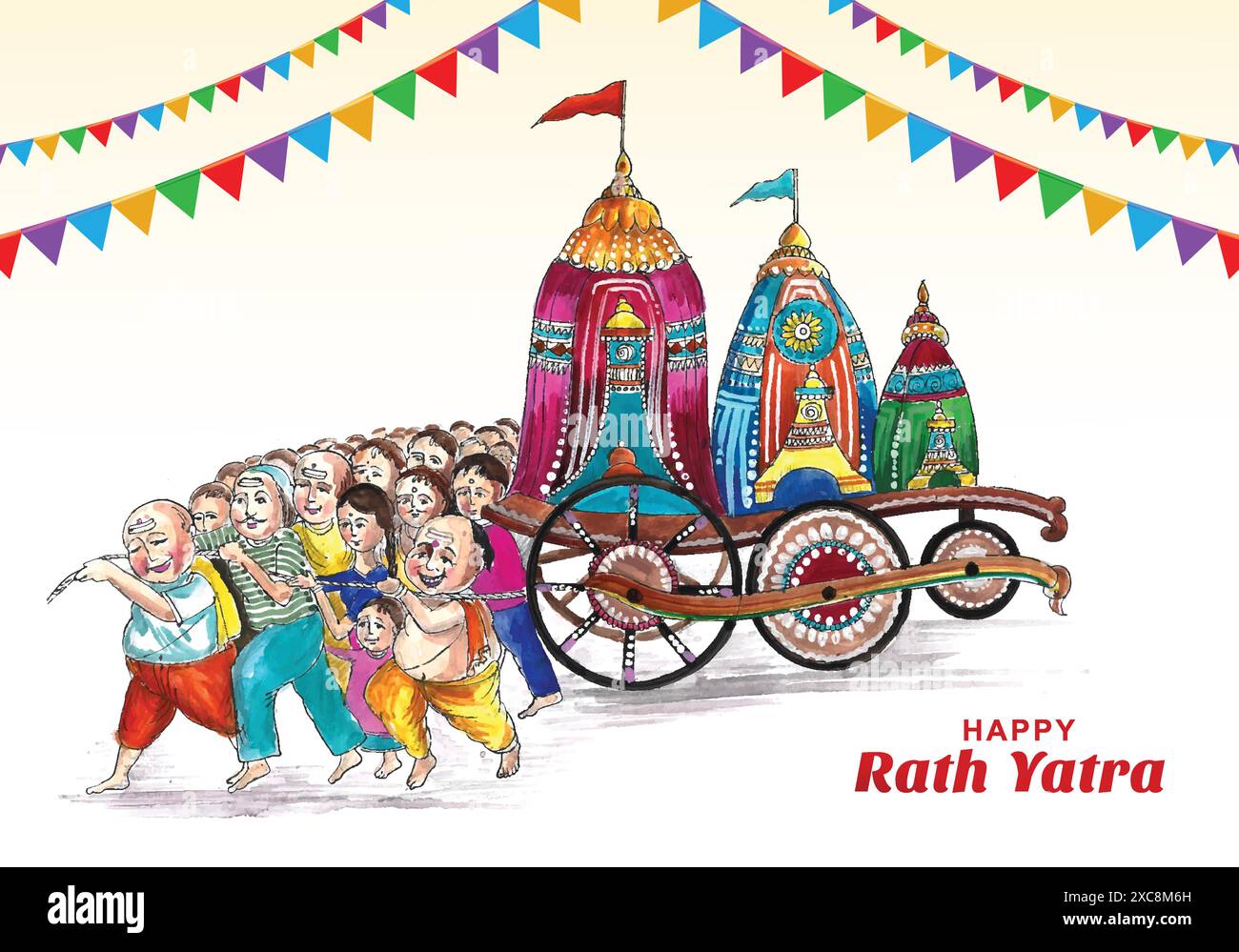 Puri rath yatra odisha Immagini Vettoriali Stock - Alamy