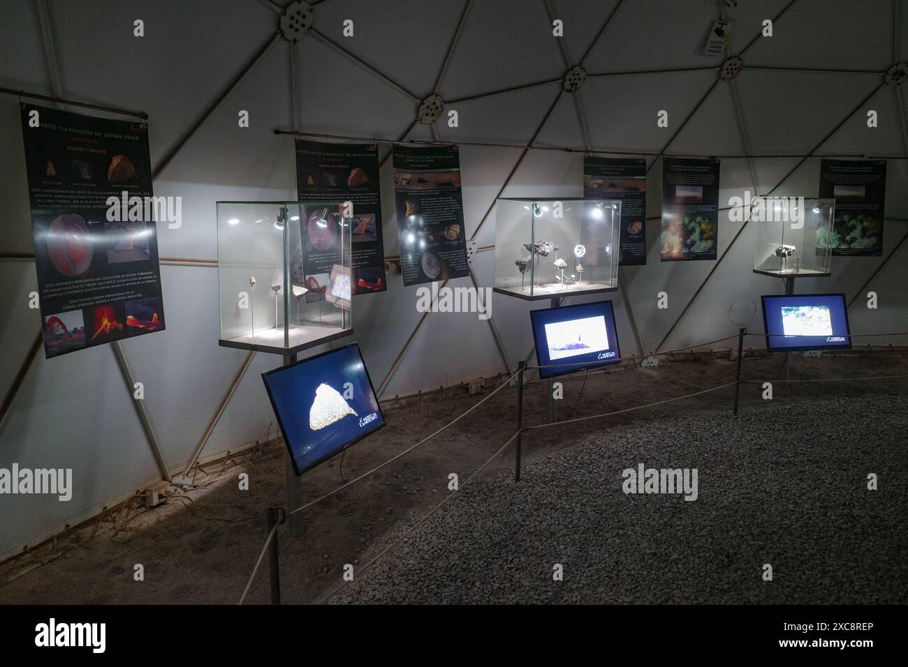 San Pedro de Atacama, Cile - 28 novembre 2023: Museo del Meteorite nella città deserta di San Pedro de Atacama Foto Stock