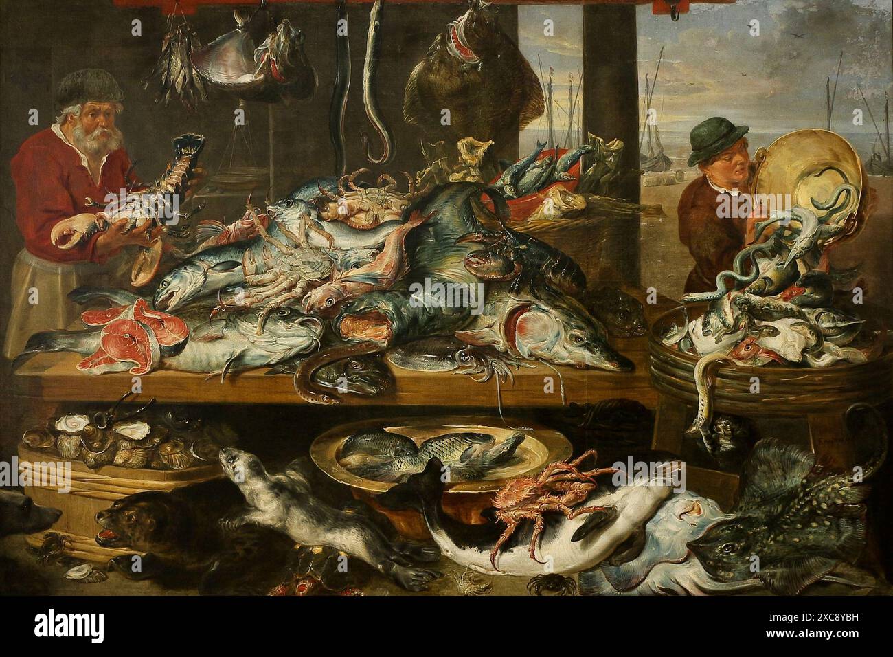 Biblioteca/museo l'Inguimbertine a Carpentras 'la Poissonerie' (il mercato del pesce) dipinto di Frans SNYDERS (1579-1657) prima metà del XVII secolo Foto Stock