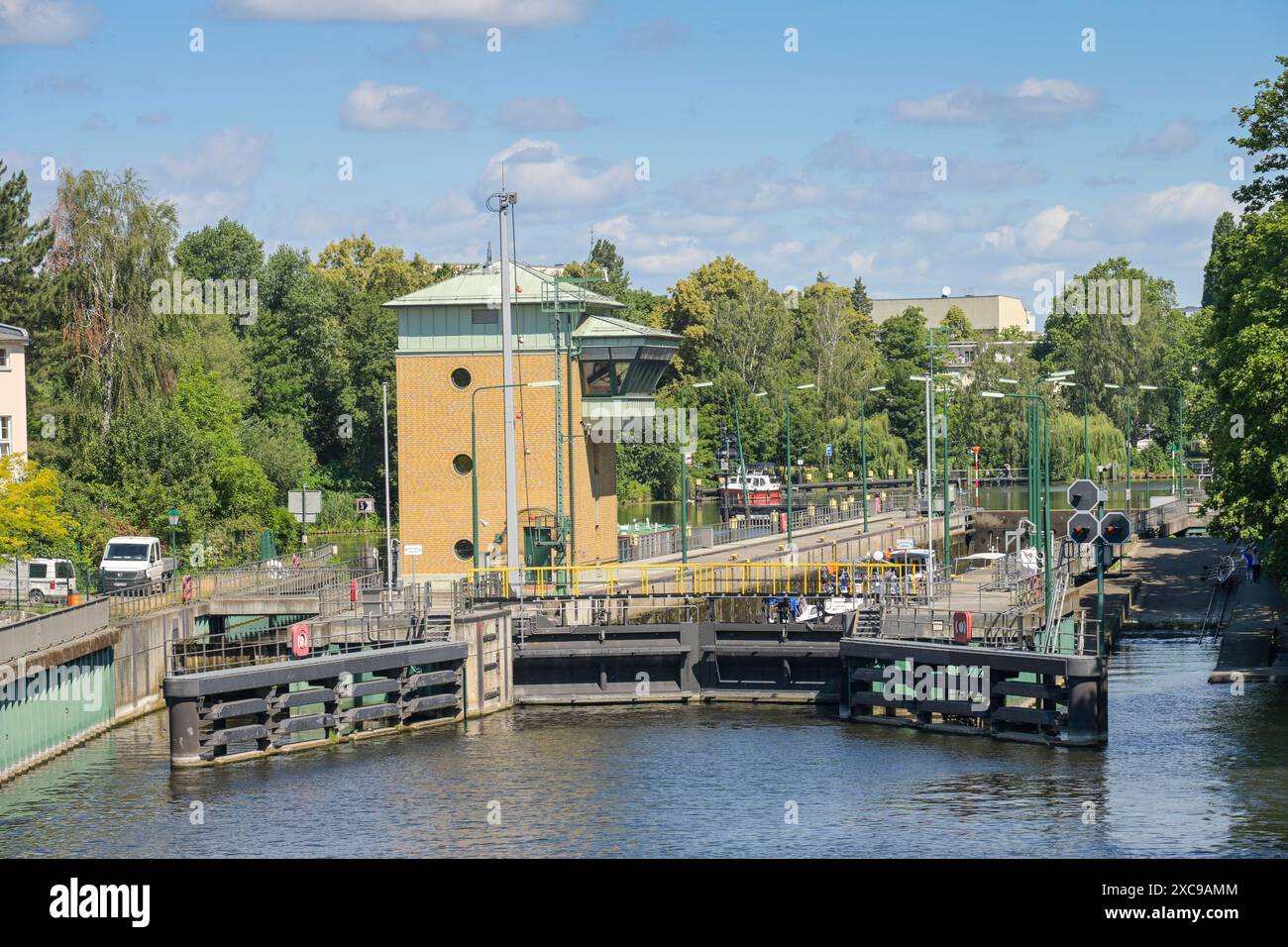 Havelschleuse, Spandau, Berlin, Deutschland *** Havel Lock, Spandau, Berlino, Germania Foto Stock