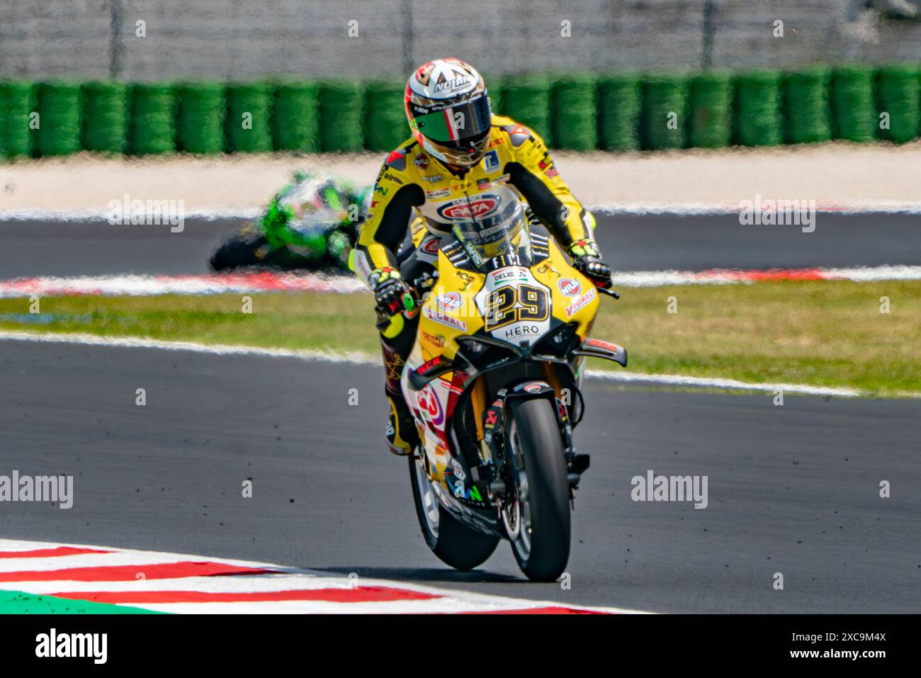 ITA. 15 giugno 2024. 29 IANNONE Andrea Ducati Panigale V4R durante il Campionato FIM Superbike - Round Italiano Mondiale Superbike Pirelli Emilia-Romagna Round 14-16 luglio 2024 a Misano Adriatico, Italia, il 15 giugno 2024. (Foto di Fabio Averna/Sipa USA) credito: SIPA USA/Alamy Live News Foto Stock