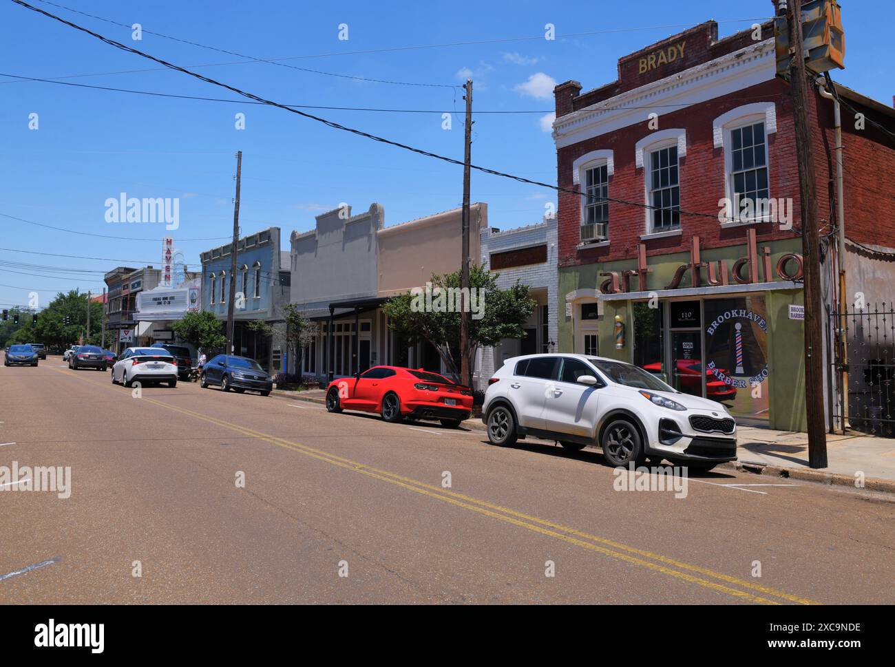 Centro storico di Brookhaven, Mississippi. Foto Stock