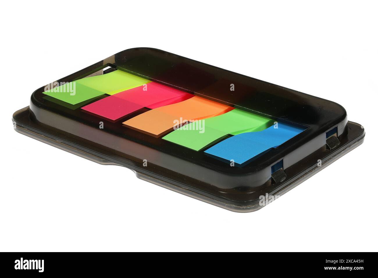 linguette indice in dispenser isolate su sfondo bianco Foto Stock