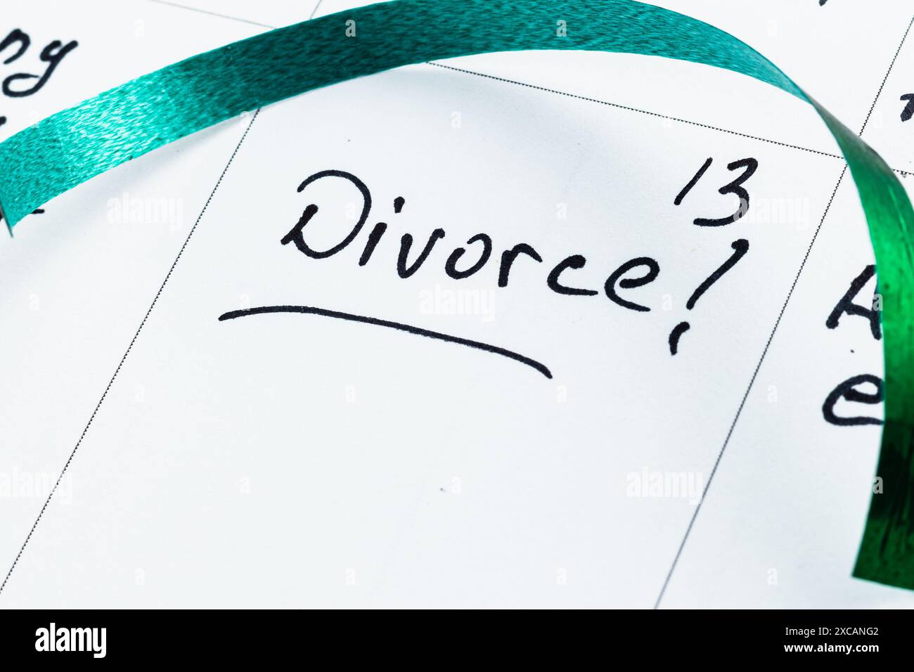 Immagine concettuale per una foto di divorzio Foto Stock