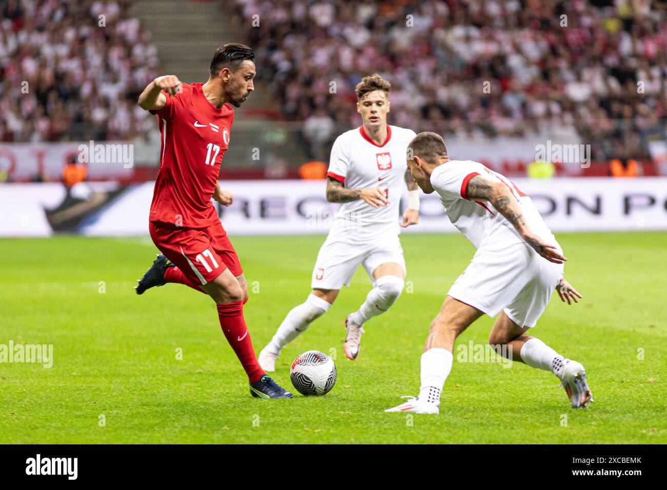 İrfan Kahveci durante la partita Polonia - Turchia (2:1), 10.06.2024, Varsavia Foto Stock