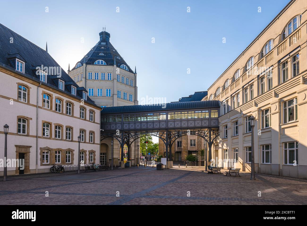 La città giudiziaria, una sede nella città di Lussemburgo, ospita una serie di tribunali e uffici legali Foto Stock