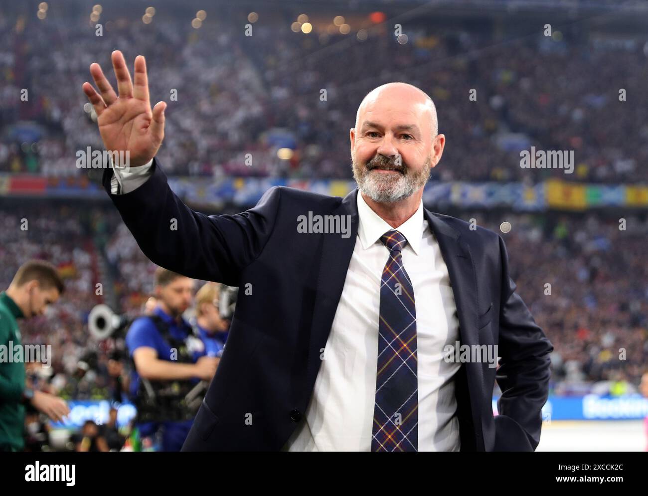 MONACO DI BAVIERA, GERMANIA - 14 GIUGNO: Steve Clarke allenatore della Scozia prima della partita a gironi di UEFA EURO 2024 tra Germania e Scozia a Monaco di Baviera Foto Stock