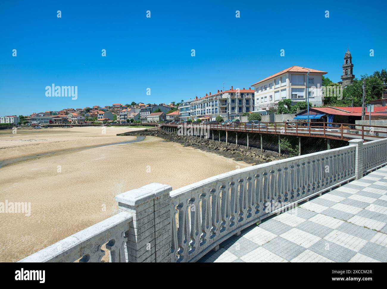 Promenade ad Aldan, Galizia, Spagna Foto Stock