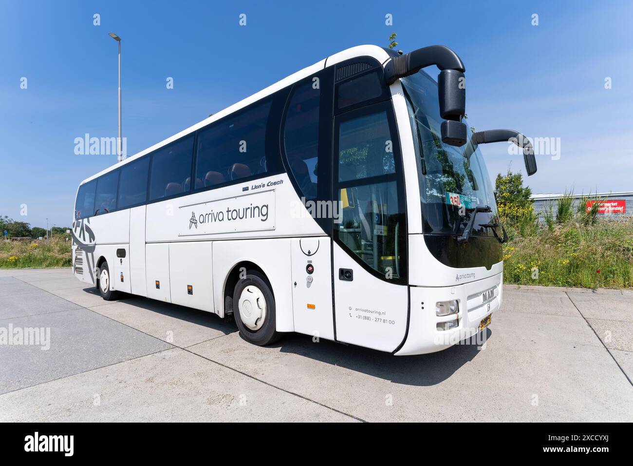 Arriva Touring MAN Lion’s Coach a Den Oever, Paesi Bassi Foto Stock