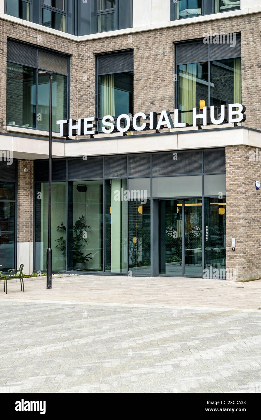 L'hotel Social Hub, Candleriggs Square, Merchant City, Glasgow, Scozia, Regno Unito, Europa Foto Stock