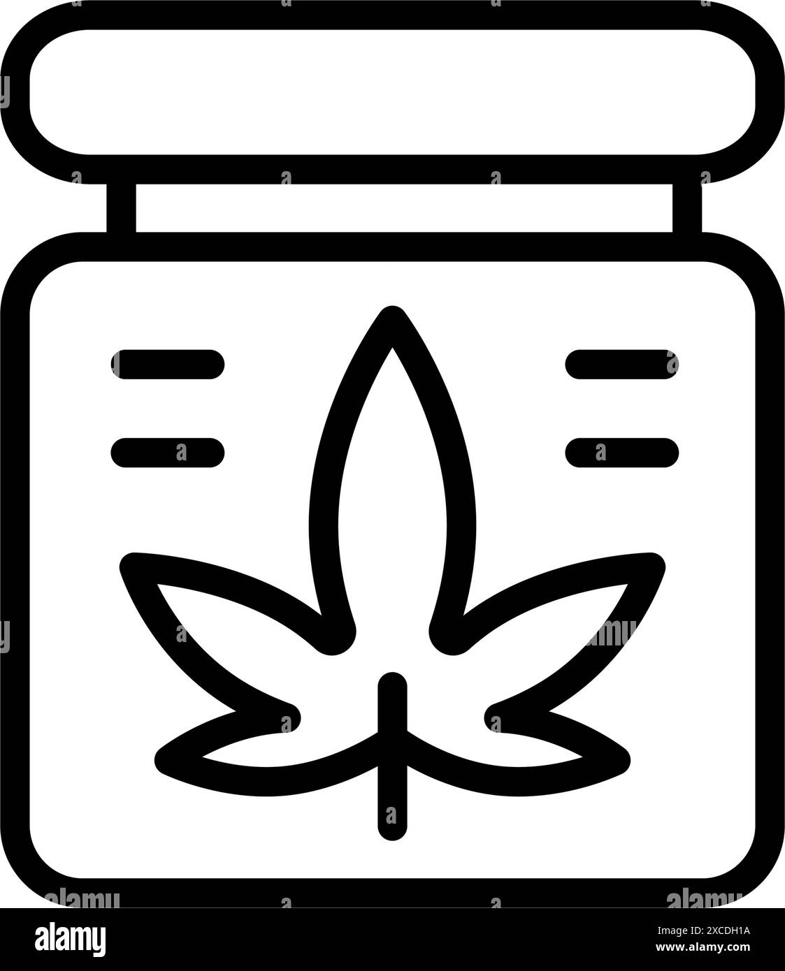 Capsule CBD per la salute mentale, il rilassamento e il trattamento della depressione. Marijuana medica o pillole di estratto di erbe infestanti CBD, segno vettoriale. Capsule di cannabis linea i Illustrazione Vettoriale