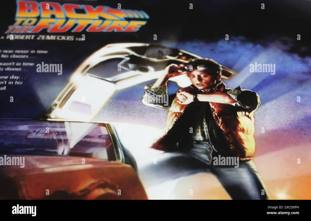 Viersen, Germania - 9 maggio. 2024: Dettaglio poster cinematografico dal film ritorno al futuro con Michael J. Fox del 1985 Foto Stock