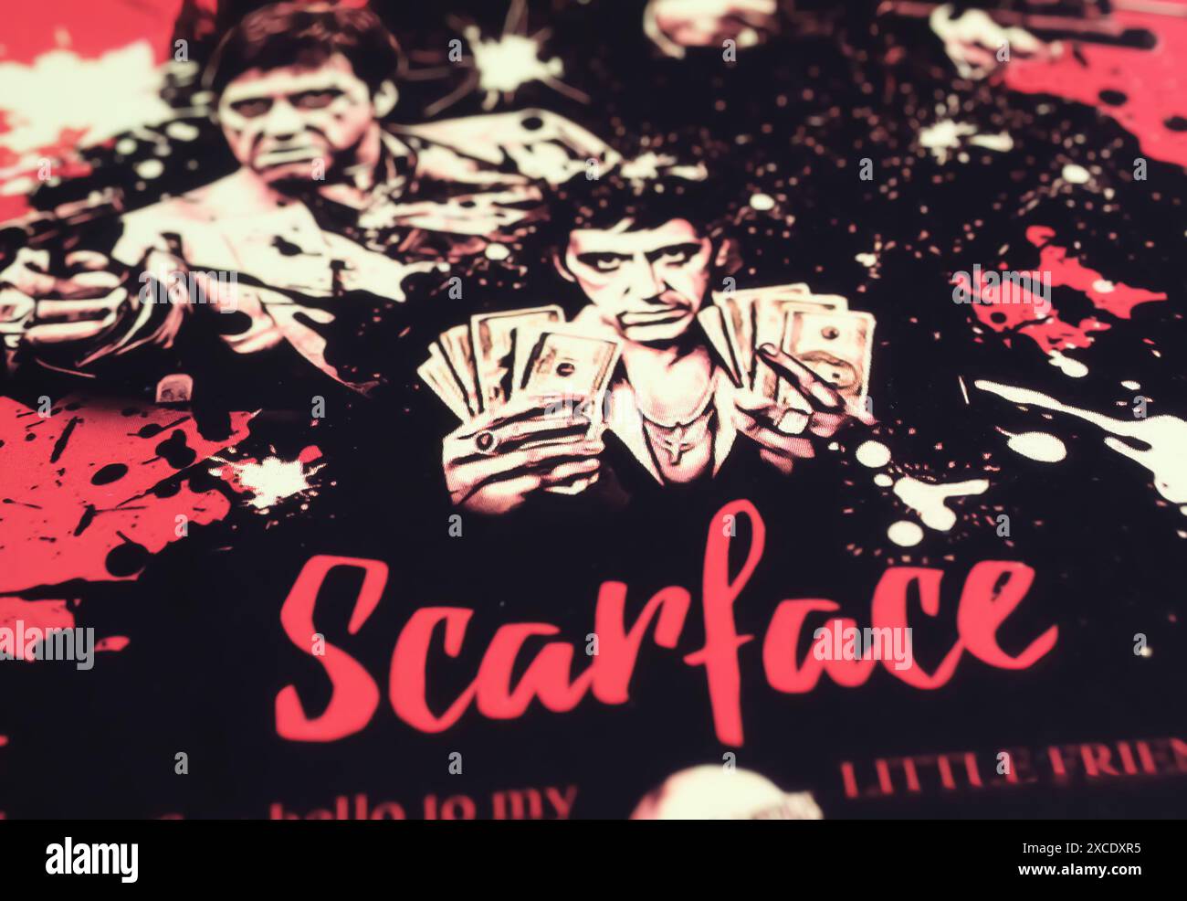 Viersen, Germania - 9 maggio. 2024: Dettaglio poster cinematografico tratto dal film Scarface con al Pacino del 1983 Foto Stock