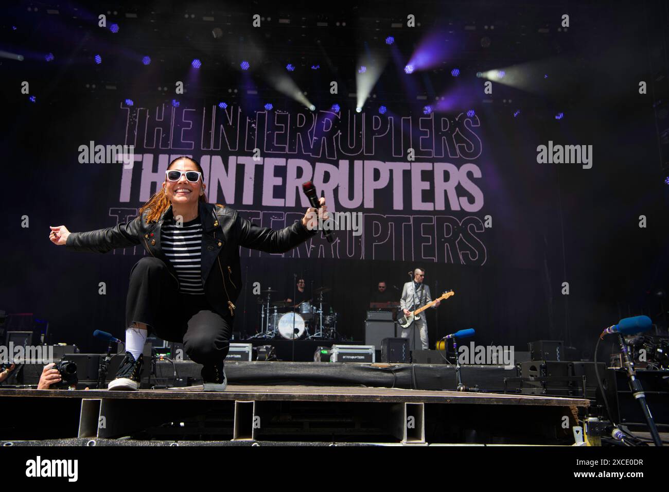 Band ska punk americana, The Interrupters, che si esibisce al Rock IM Park Festival di Norimberga. Foto Stock