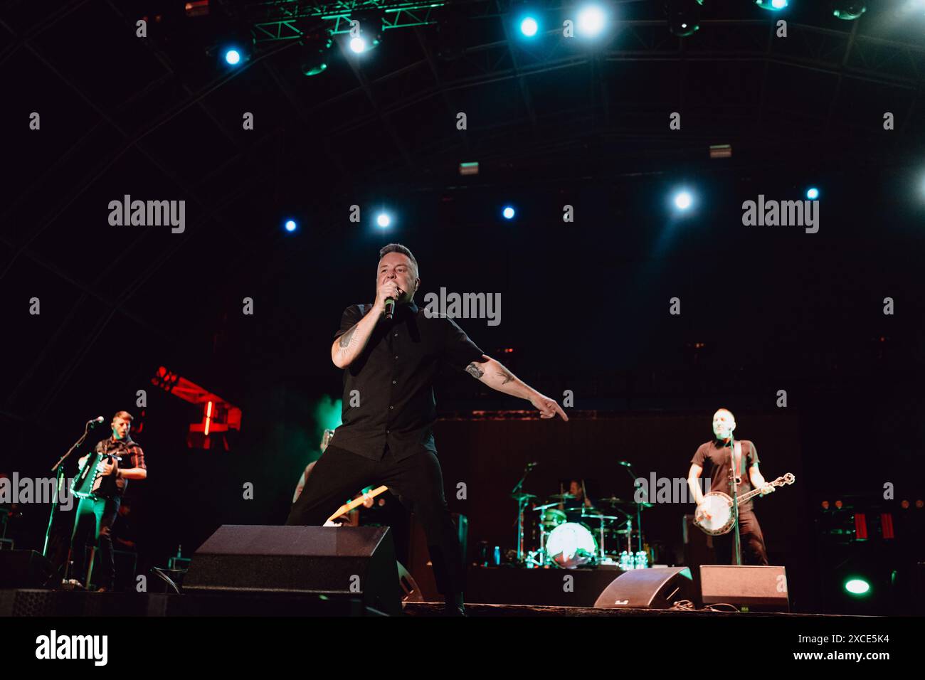 La band Celtic punk Dropkcick Murphys si esibisce dal vivo a Milano + Portrait Foto Stock