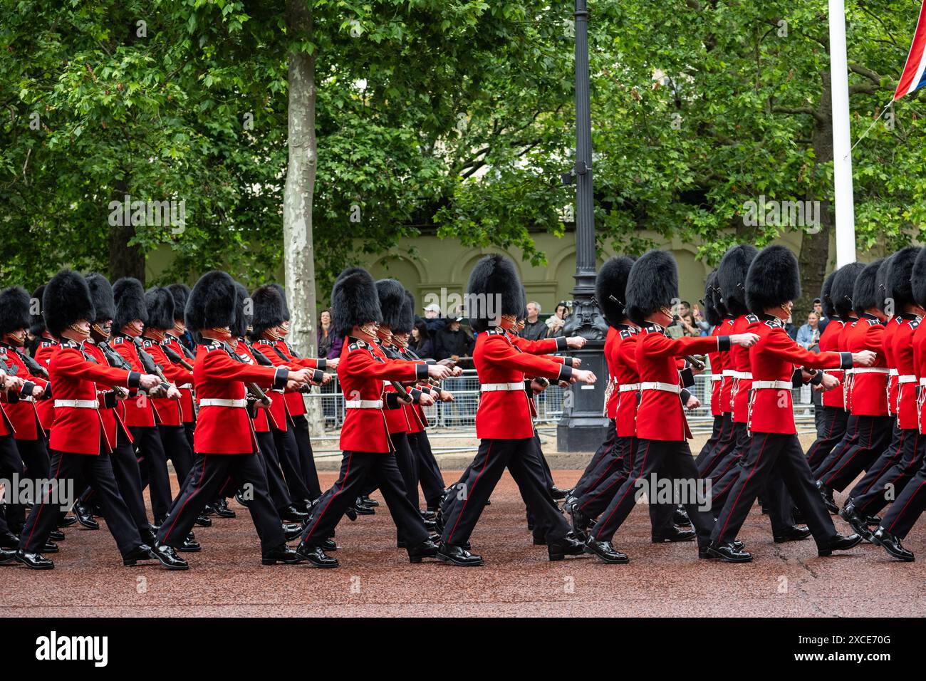 Londra, Regno Unito. 15 giugno 2024. Kings Guards durante Trooping the Colour. Fotografato da Michael tubi/ Alamy Live News. Foto Stock