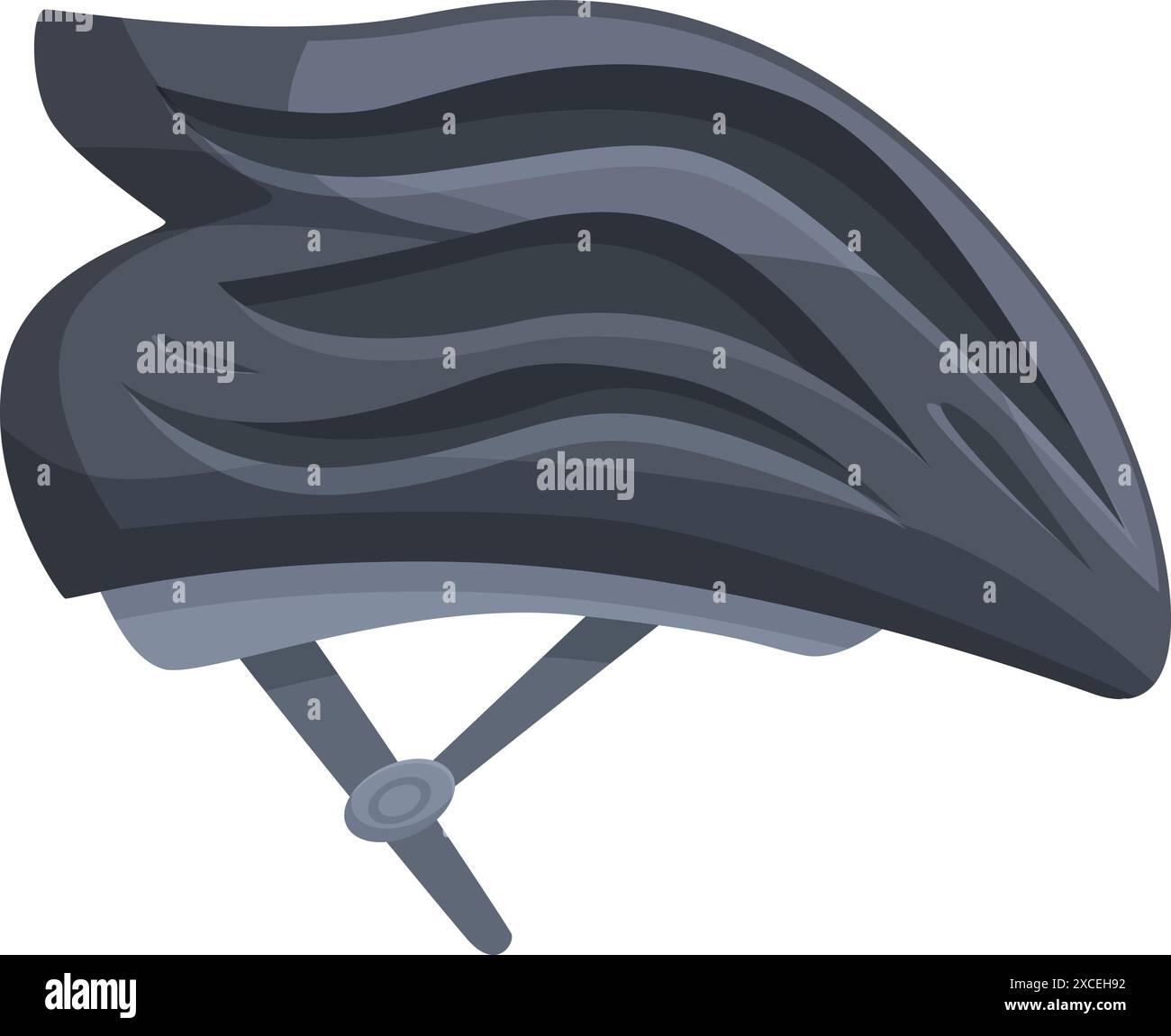 Moderno casco da bicicletta che fornisce sicurezza e protezione ai ciclisti durante la guida su strade e sentieri Illustrazione Vettoriale