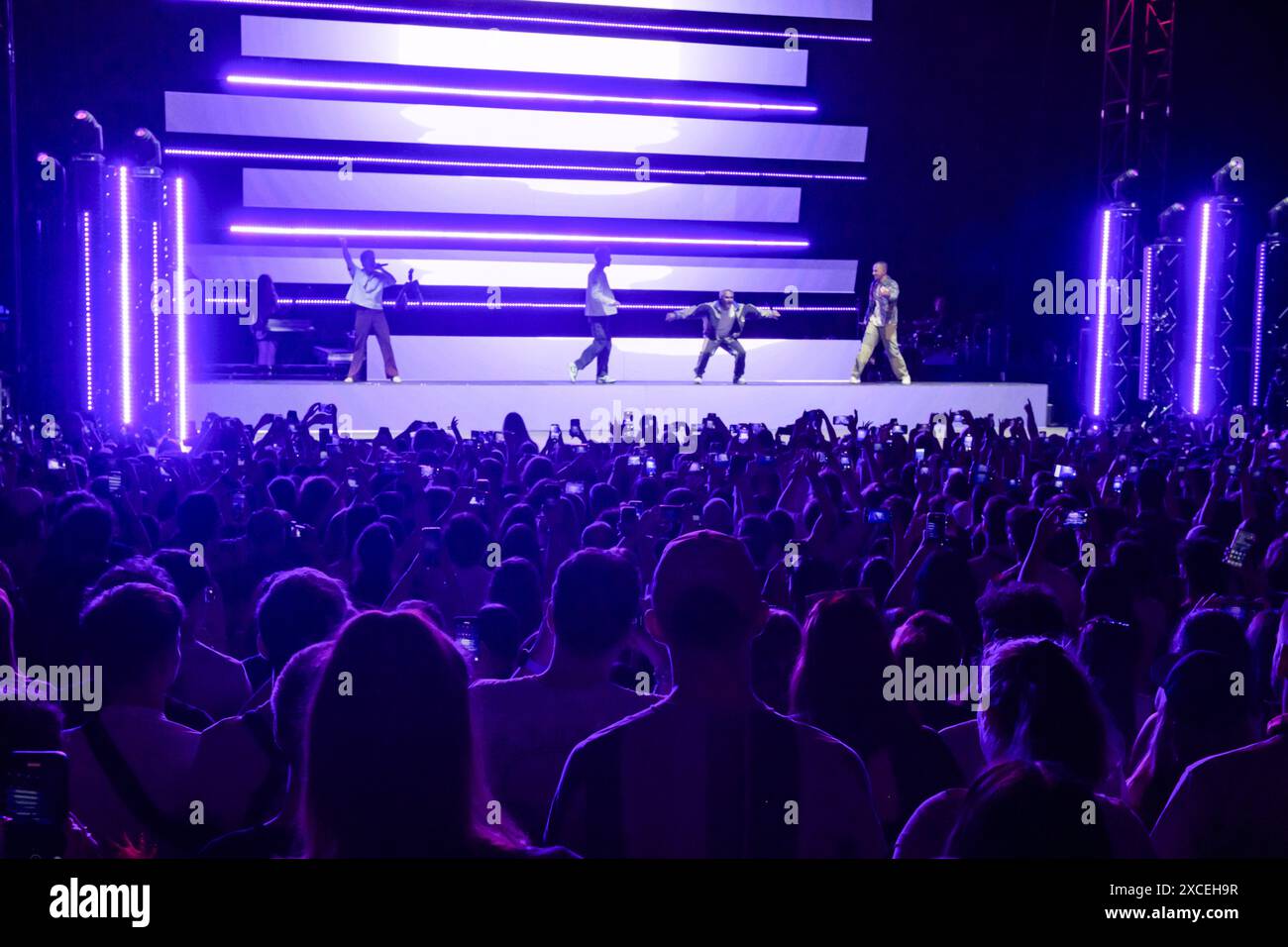 Roma, Italia. 14 giugno 2024. Carlos pena Jr. Dei Big Time Rush band si esibisce dal vivo in concerto Credit: Independent Photo Agency/Alamy Live News Foto Stock