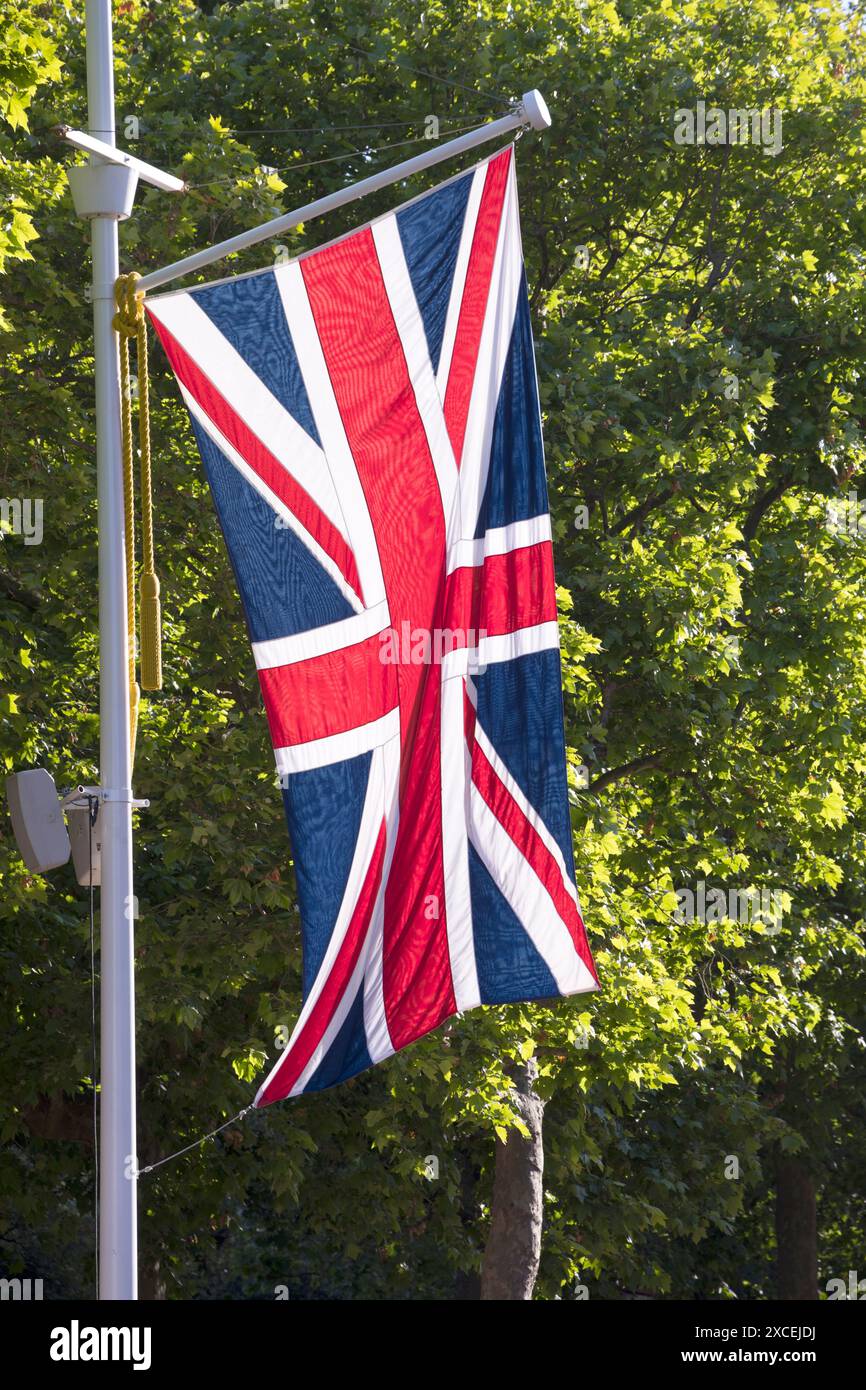 Union Jack Flag The Mall Trooping the Colour Color 2024 Foto Stock