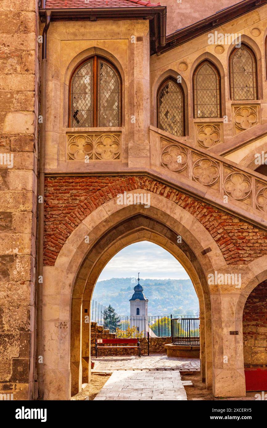 Europa, Romania, Hunedoara. Castello di Corvin, castello gotico-rinascimentale, uno dei castelli più grandi d'Europa. Foto Stock