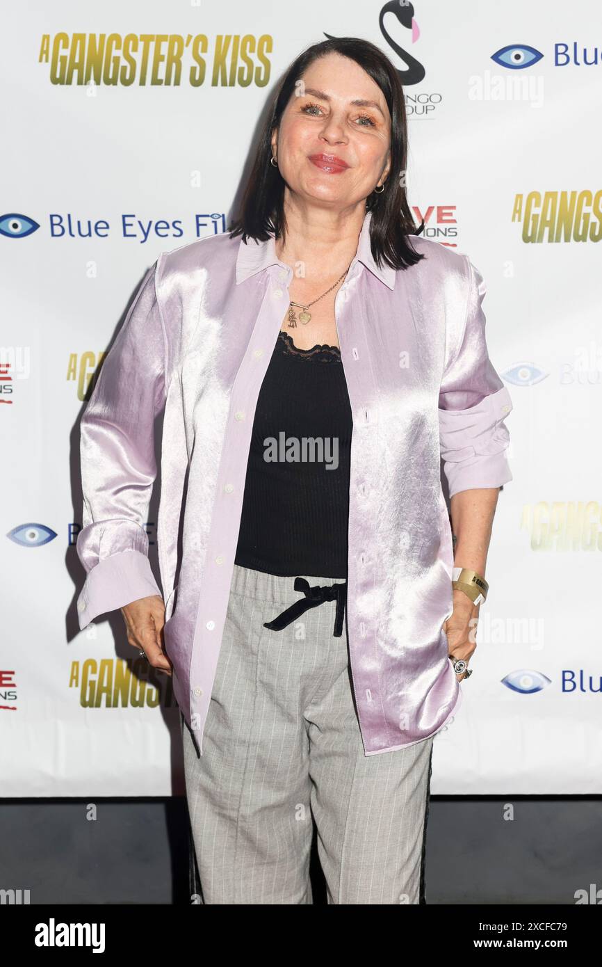 Londra, Regno Unito. 16 giugno 2024. Sadie Frost partecipa alla prima inglese A Gangster's Kiss al Genesis Cinema di Whitechapel, Londra. Credito: SOPA Images Limited/Alamy Live News Foto Stock