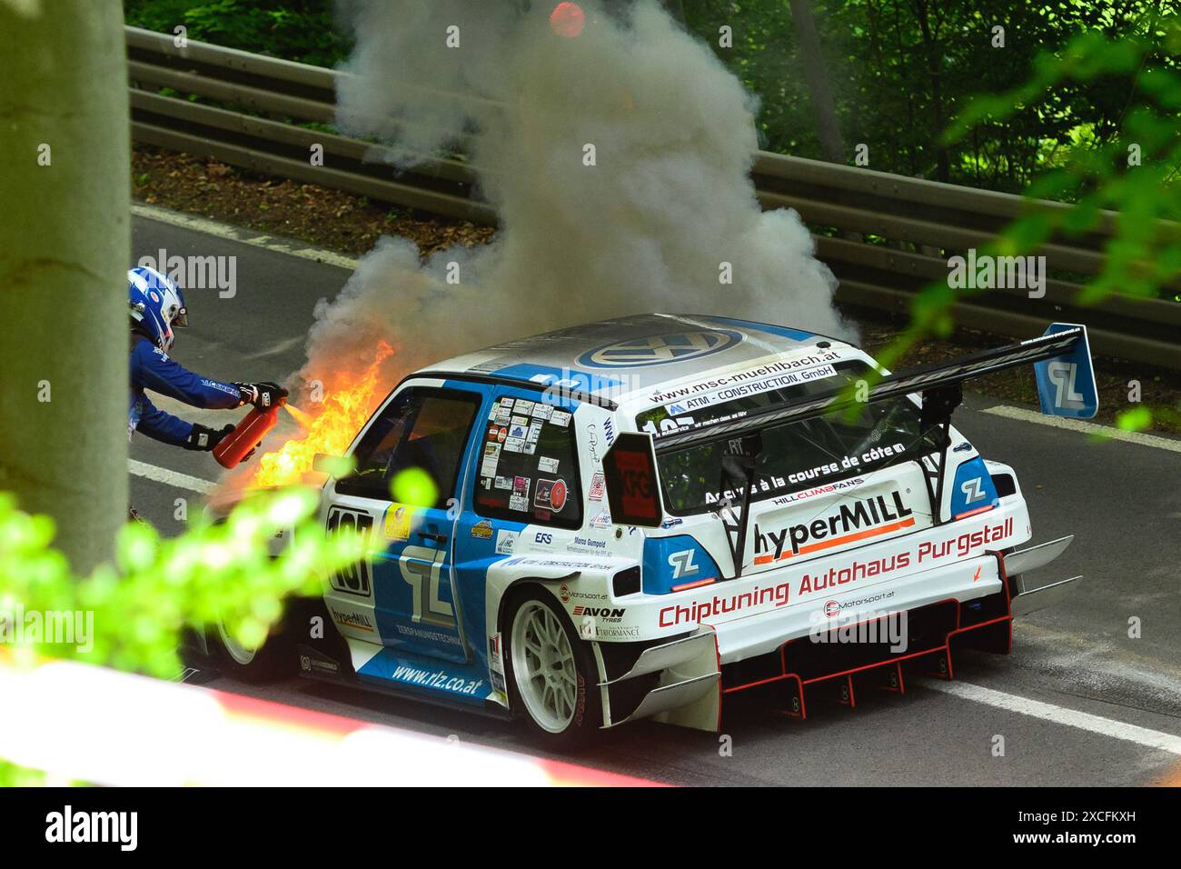 #107, Karl Schagerl, VW Golf Rallye TFSI, AUT#107, Szymon PIĘKOŚ, Odrzykoń, Mitsubishi Lancer Evo, POL GER, FIA European Hill Climb Championship, Round 5 - Germania, ADAC Glasbachrennen, Steinbach, 14-16.06.2024 foto: Eibner-Pressefoto/Martin Herbst Foto Stock