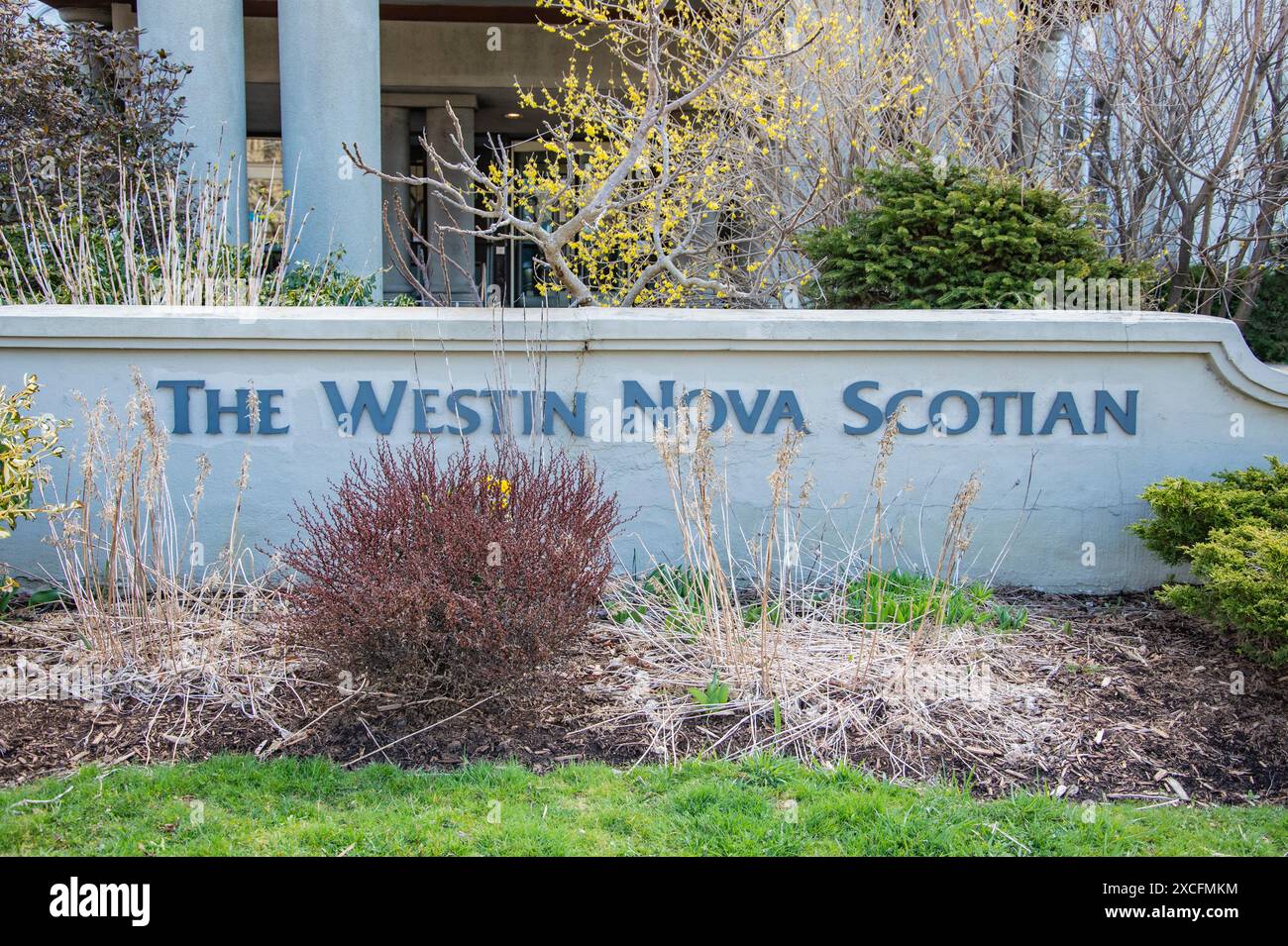 Cartello Westin Nova Scotian presso il quartiere portuale di Halifax, nuova Scozia, Canada Foto Stock