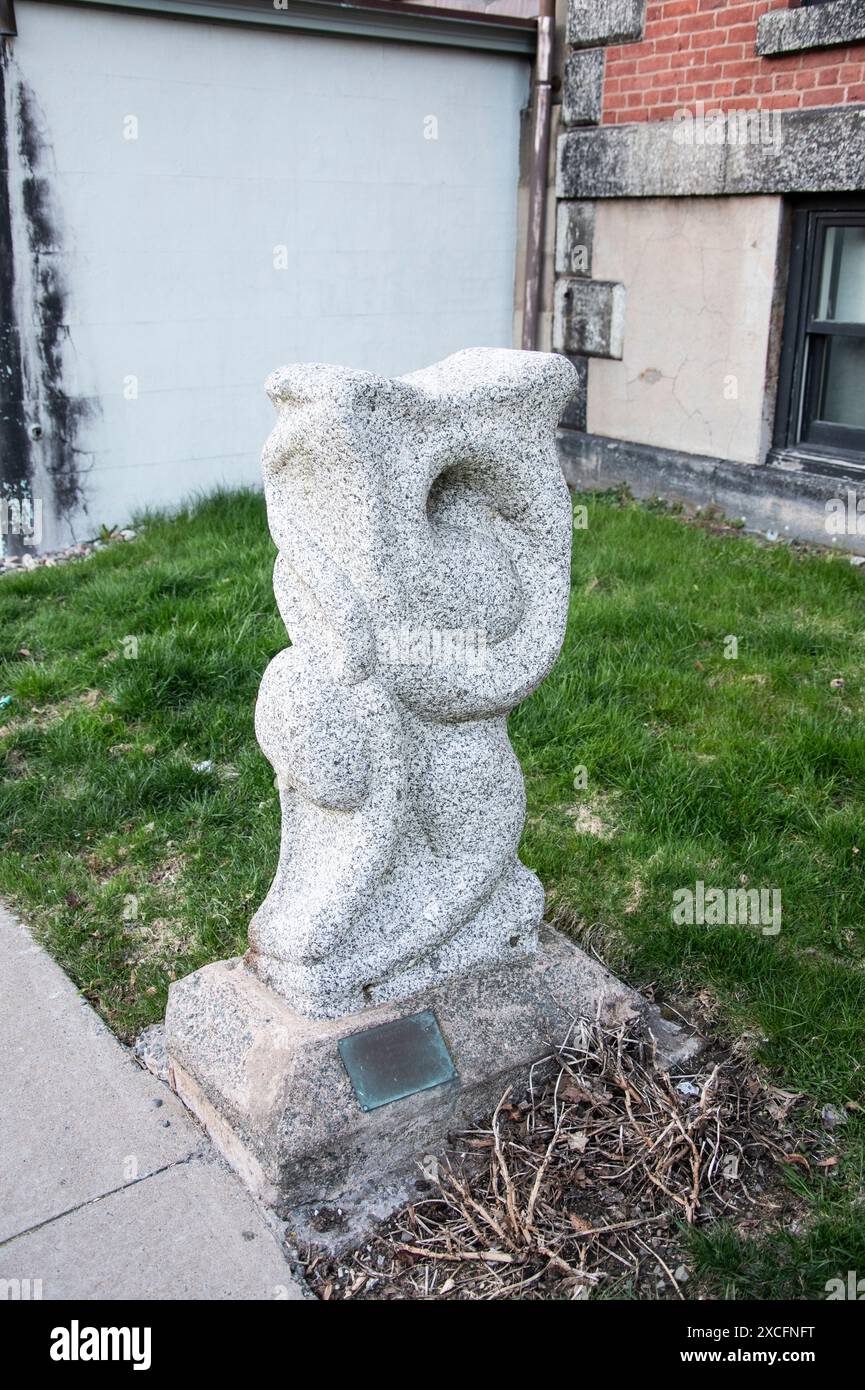 Scultura di Humagination in Barrington Street nel centro di Halifax, nuova Scozia, Canada Foto Stock