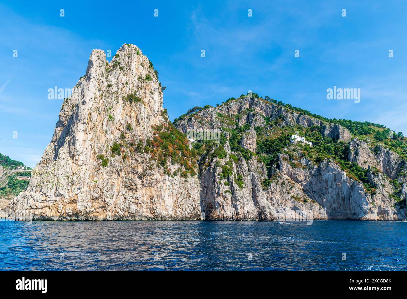 La meravigliosa isola di Capri, la Costiera amalfitana, la baia di napoli, l'italia Foto Stock